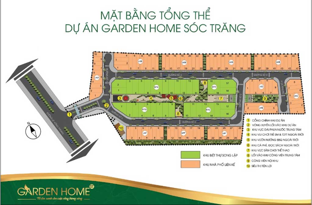 mat bang tong the garden home soc trang