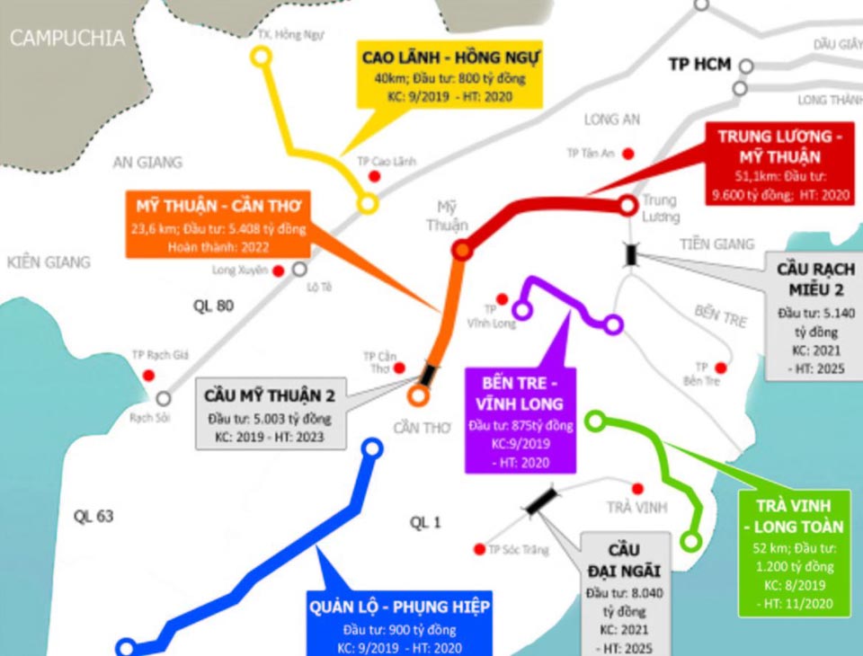 Cao tốc Trung Lương - Mỹ Thuận quy hoạch ra sao? Thông xe chưa?